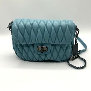 Badgley Mischka Light Blue Quilted Crossbody NWT